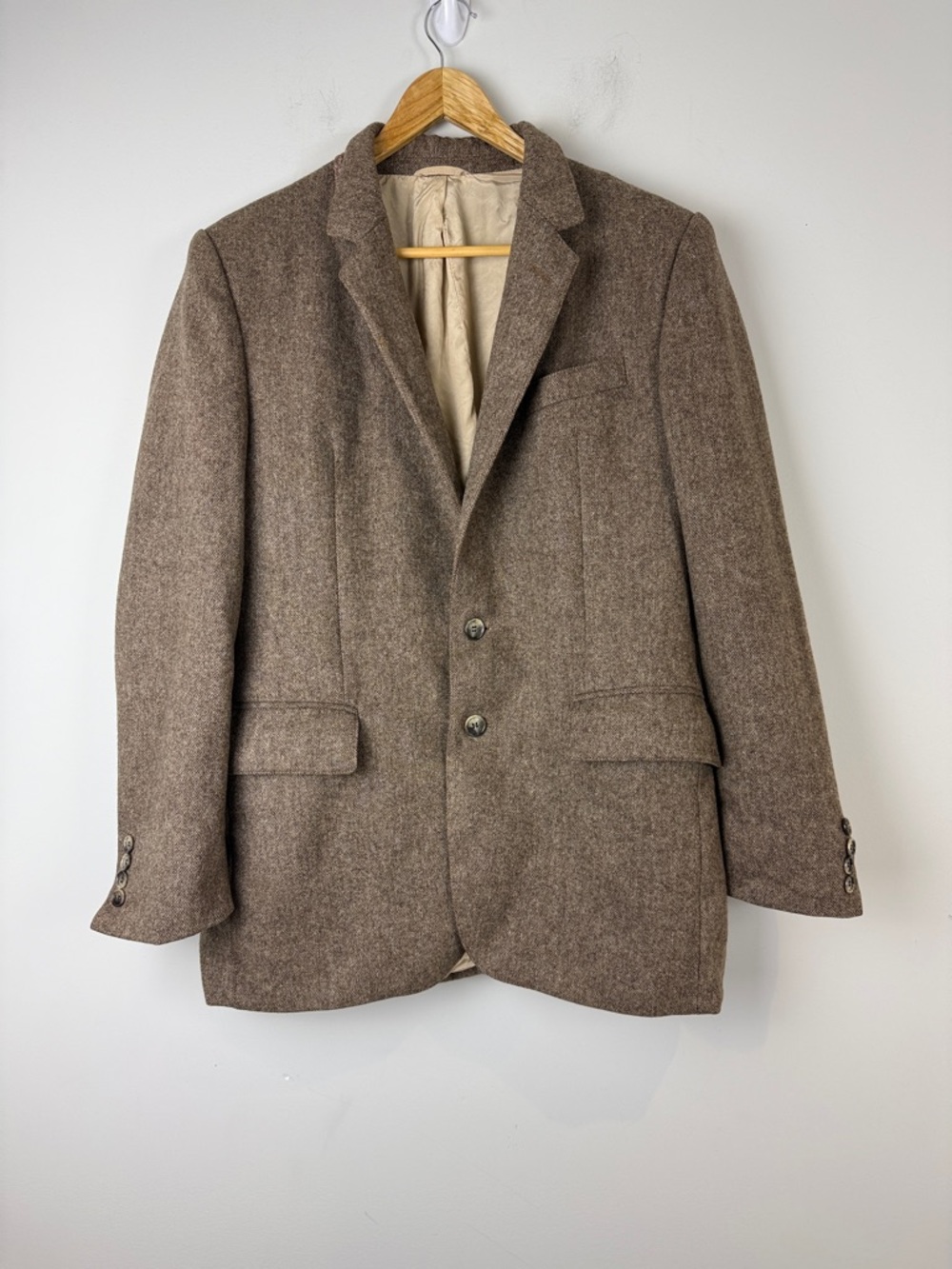 Pierre Balmain Vintage Brown Tweed Sport Coat